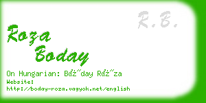 roza boday business card